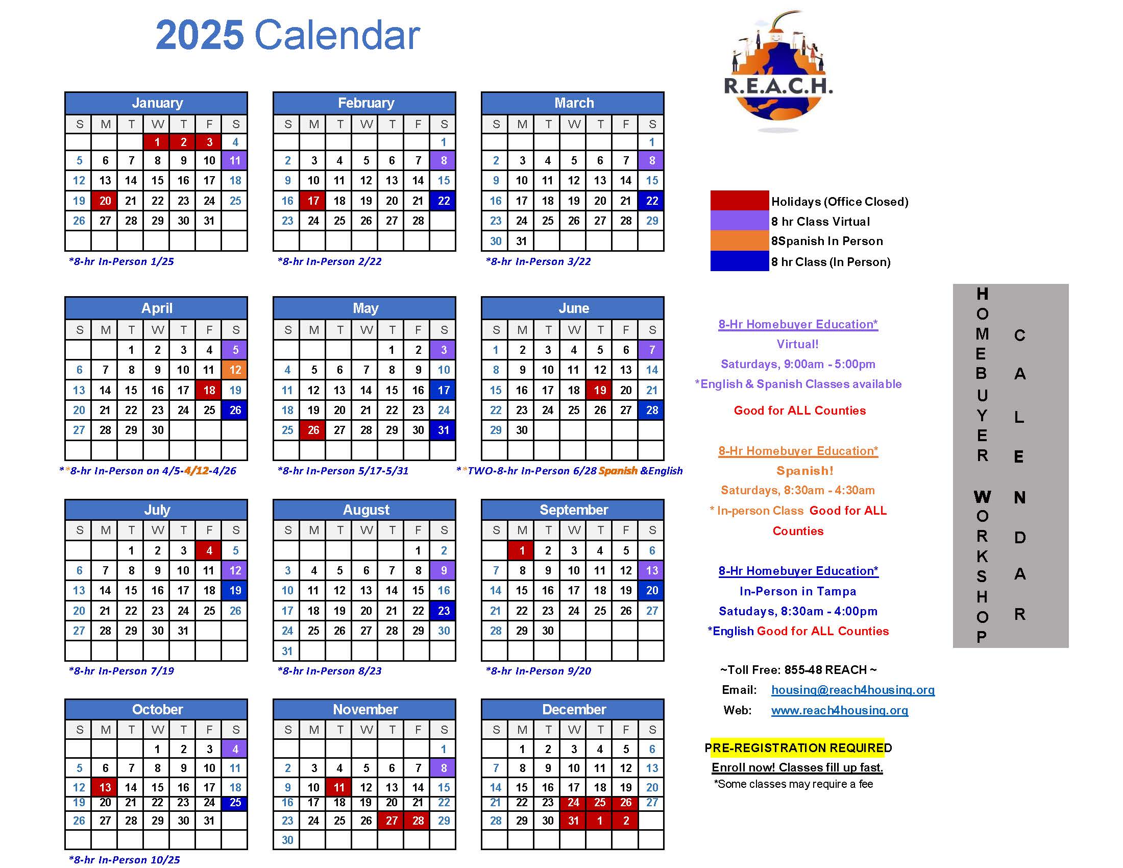 R.E.A.C.H. 4-2025 Calendar